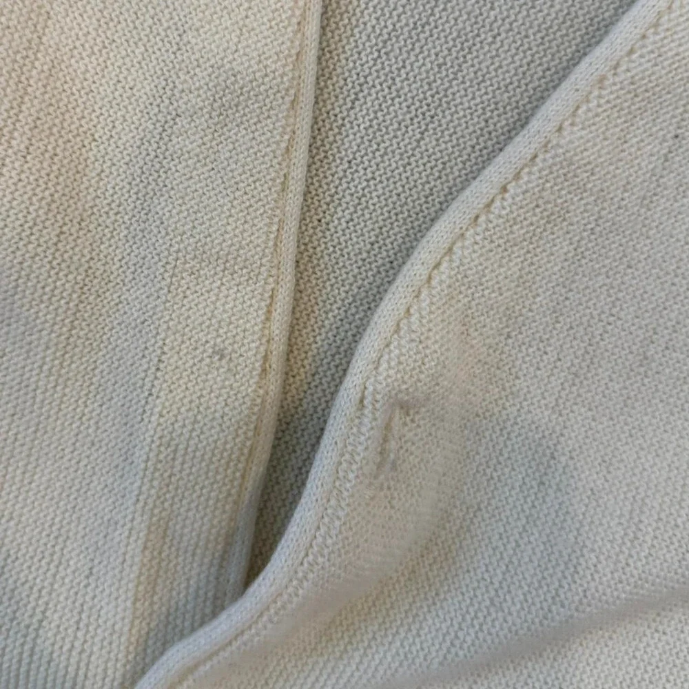 Vintage Izod Ivory Knit Cardigan Adult Size Medium Preppy Academia 80s 90s VTG